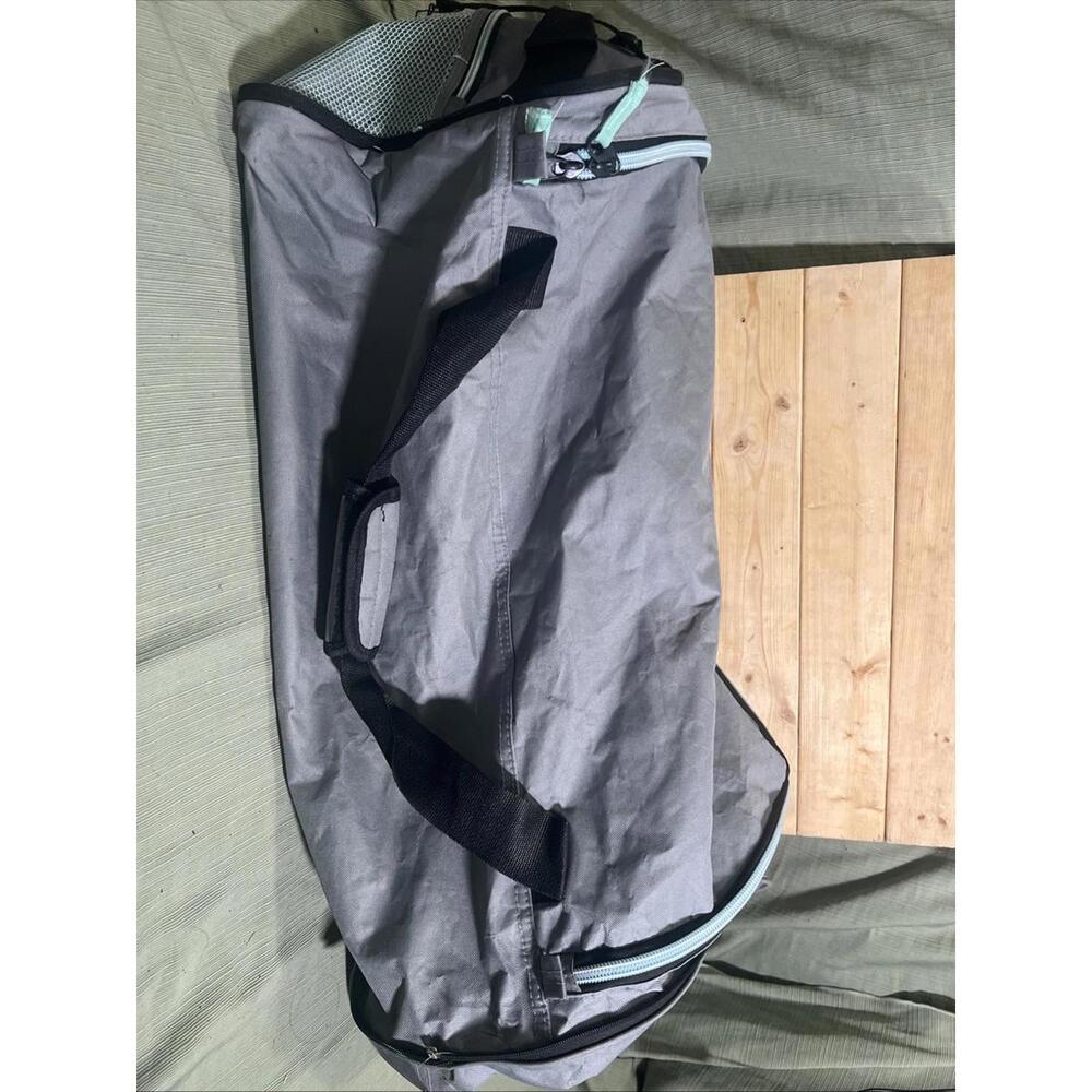 Large Rolling Duffel Bag Wheeled Travel Luggage Gray 28x13x11 Softside Large XL - Picture 3 of 9